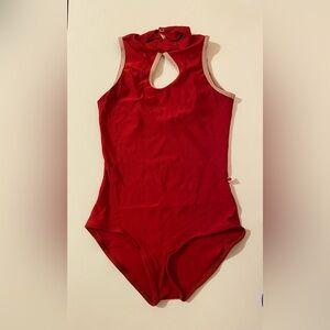 Red Yumiko Elise leotard